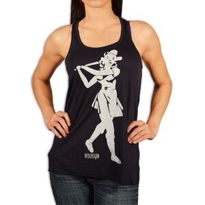 Baseballism Navy Loose Fit Racerback Tank Size Large